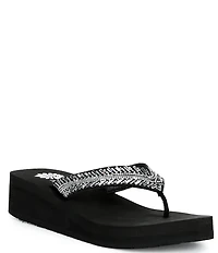 Yellow Box Lessie Embellished Flip Flop Sandals