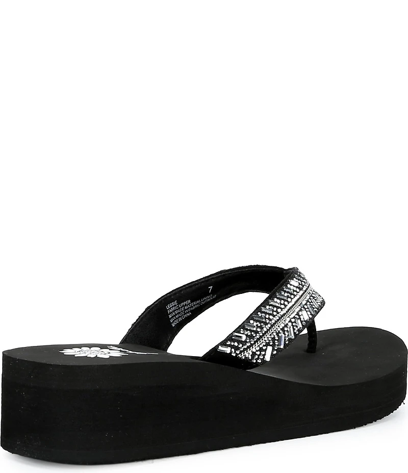 Yellow Box Lessie Embellished Flip Flop Sandals