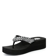 Yellow Box Lessie Embellished Flip Flop Sandals