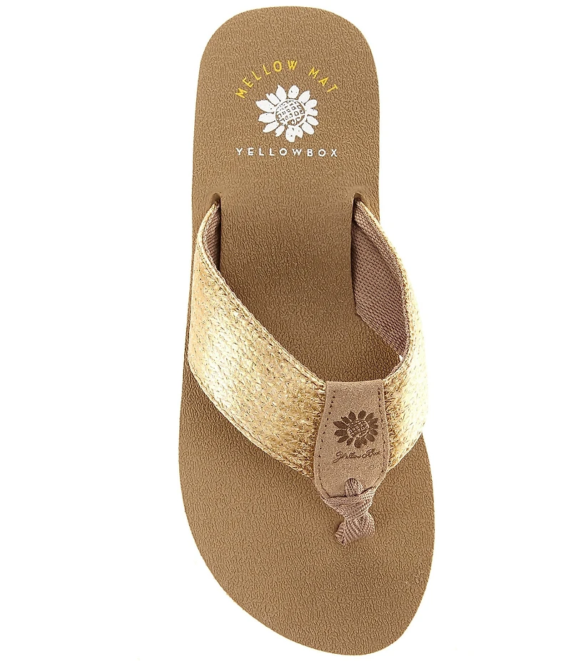 Yellow Box Leyla Embellished Flip Flop Sandals