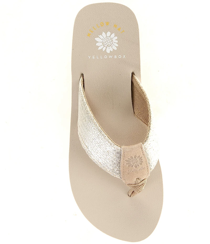 Yellow Box Leyla Embellished Flip Flop Sandals