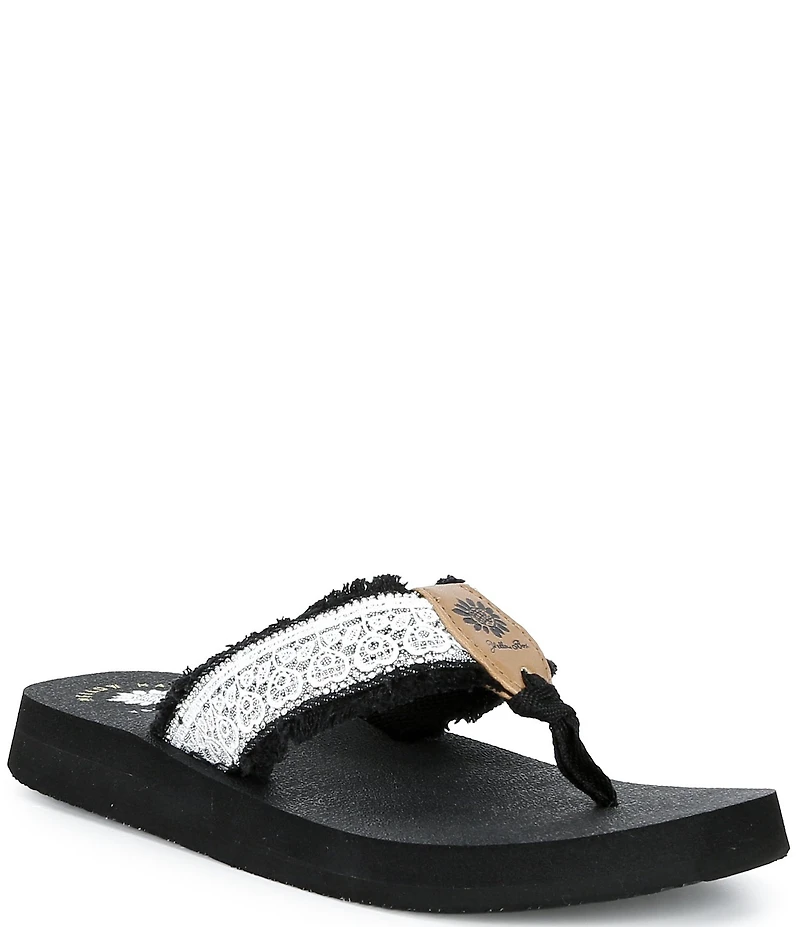 Yellow Box Nara Embellished Flip Flop Sandals