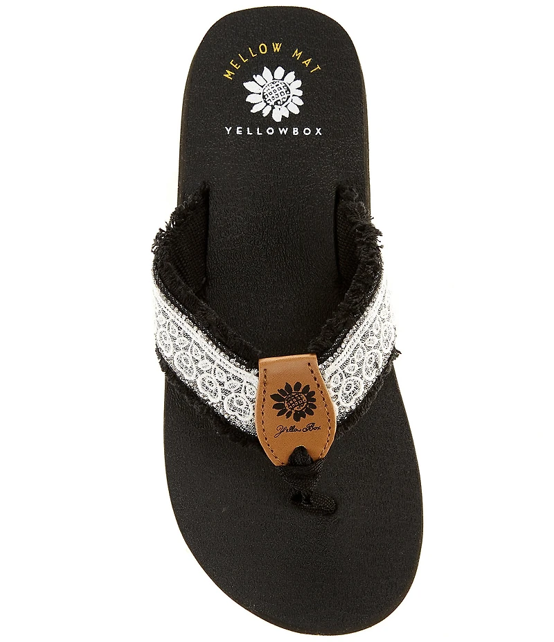 Yellow Box Nara Embellished Flip Flop Sandals