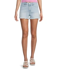 YMI Jeanswear 5-Pocket Frayed Hem Denim Shorts