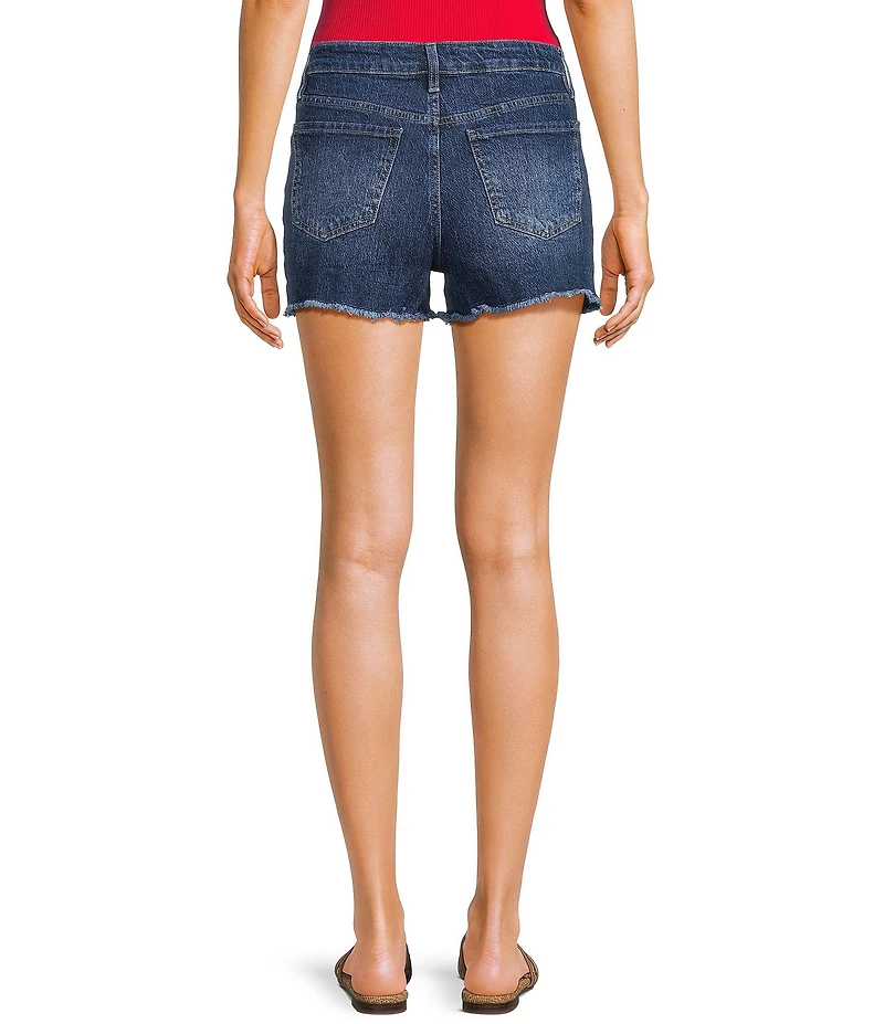 YMI Jeanswear 5-Pocket Frayed Hem Denim Shorts