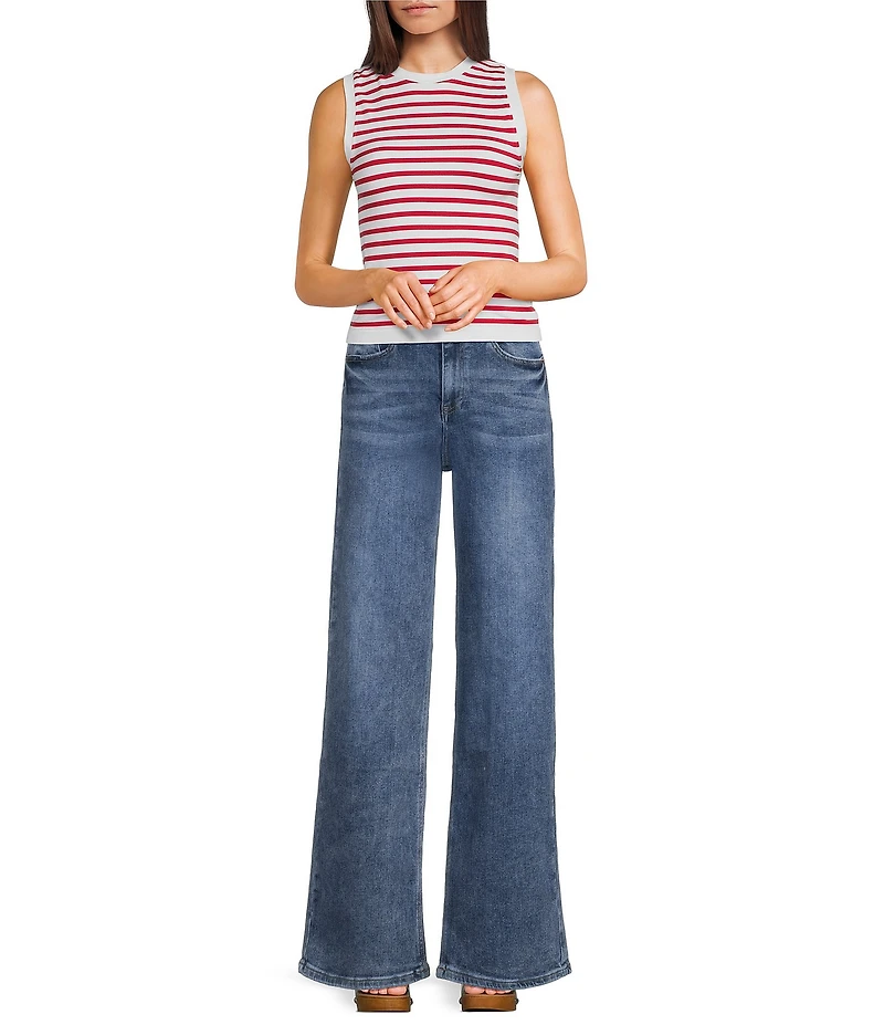 YMI Jeanswear Bella High Rise Wide Leg Denim Jeans