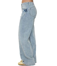 YMI Jeanswear Bella Seam Detail Wide Leg Jeans