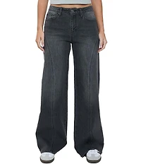 YMI Jeanswear Bella Seam Detail Wide Leg Jeans