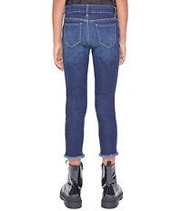 YMI Jeanswear Big Girls 7-14 Mid-Rise Frayed Hem Ankle Jeans