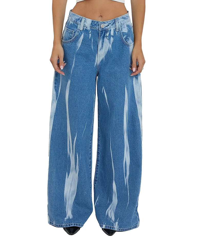 YMI Jeanswear Billie Bleached Baggy Wide Leg Jeans