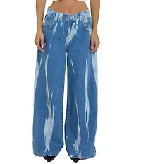 YMI Jeanswear Billie Bleached Baggy Wide Leg Jeans