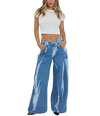 YMI Jeanswear Billie Bleached Baggy Wide Leg Jeans