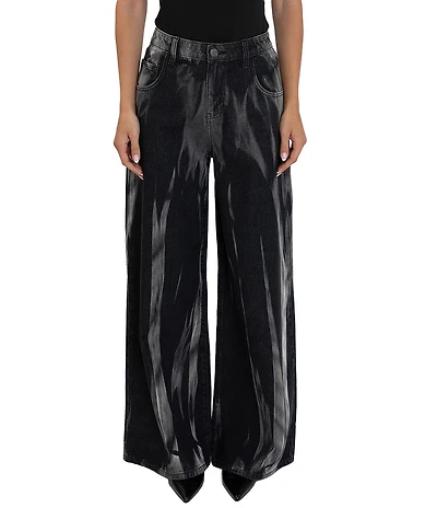 YMI Jeanswear Billie Bleached Baggy Wide Leg Jeans