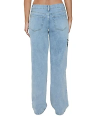 YMI Jeanswear Britney Printed Wide Leg Jeans