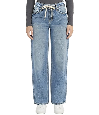 YMI Jeanswear Britney Tie Front 90s Fit Jeans
