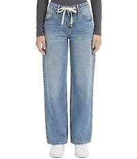 YMI Jeanswear Britney Tie Front 90s Fit Jeans