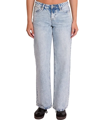 YMI Jeanswear Brittany Wide Leg With Butterfly Print Jeans