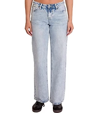YMI Jeanswear Brittany Wide Leg With Butterfly Print Jeans