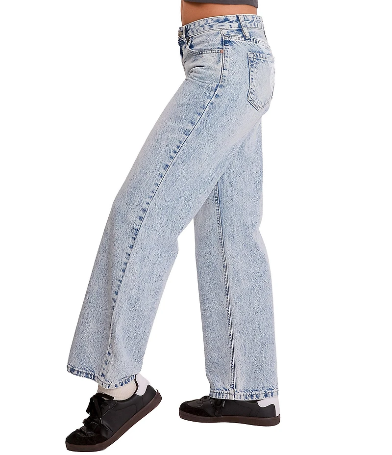 YMI Jeanswear Brittany Wide Leg With Butterfly Print Jeans