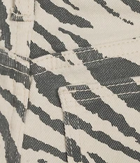 YMI Jeanswear High Rise Frayed Hem Zebra Print Shorts