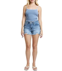 YMI Jeanswear High Rise Lace Up Detail Shorts