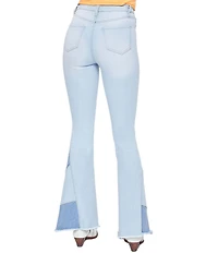YMI Jeanswear High Rise Side Panel Detail Flare Jeans