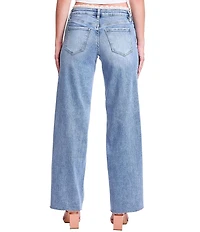 YMI Jeanswear Lace Trim Wide Leg Jeans