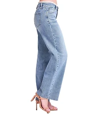 YMI Jeanswear Lace Trim Wide Leg Jeans