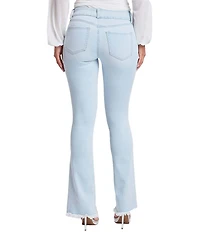 YMI Jeanswear Low Rise Frayed Hem Buckle Flare Jeans
