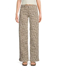 YMI Jeanswear Low Rise Loose Animal Print Pants