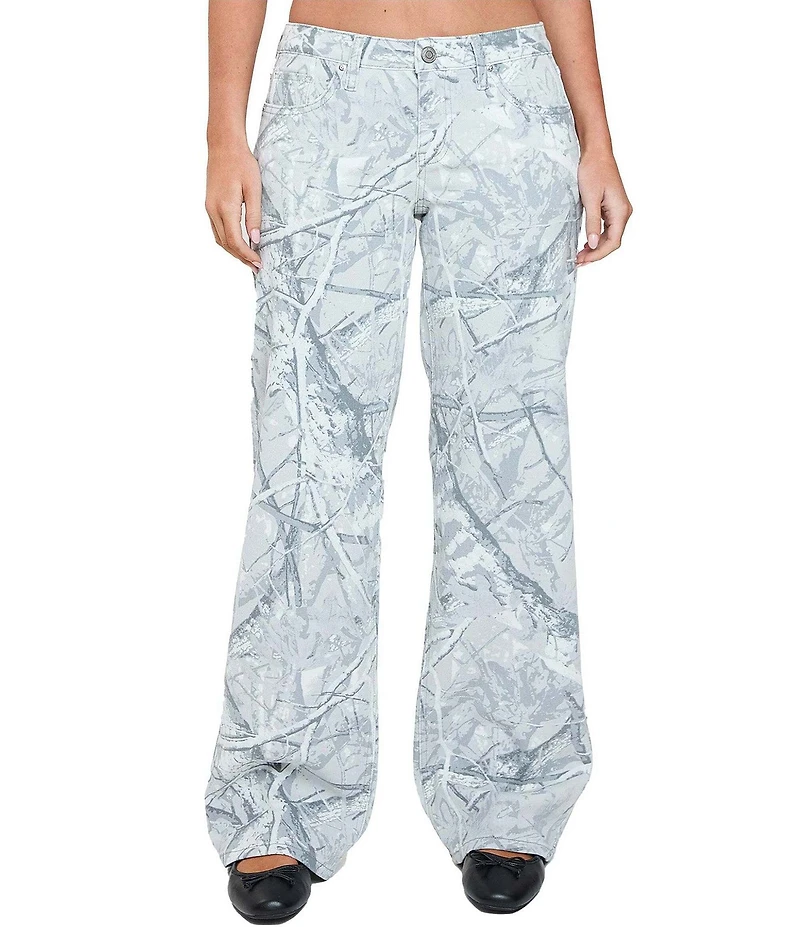 YMI Jeanswear Low Rise Loose Animal Print Pants