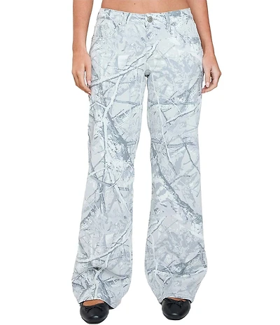 YMI Jeanswear Low Rise Loose Animal Print Pants
