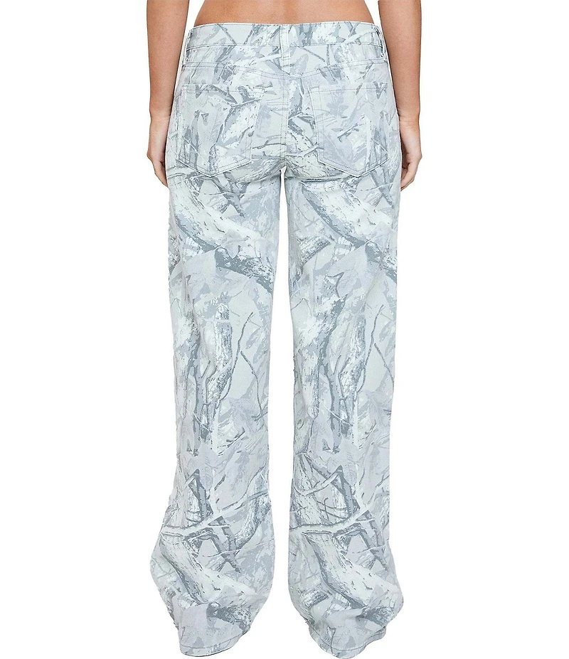 YMI Jeanswear Low Rise Loose Animal Print Pants
