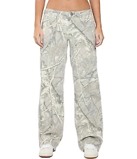 YMI Jeanswear Low Rise Loose Animal Print Pants