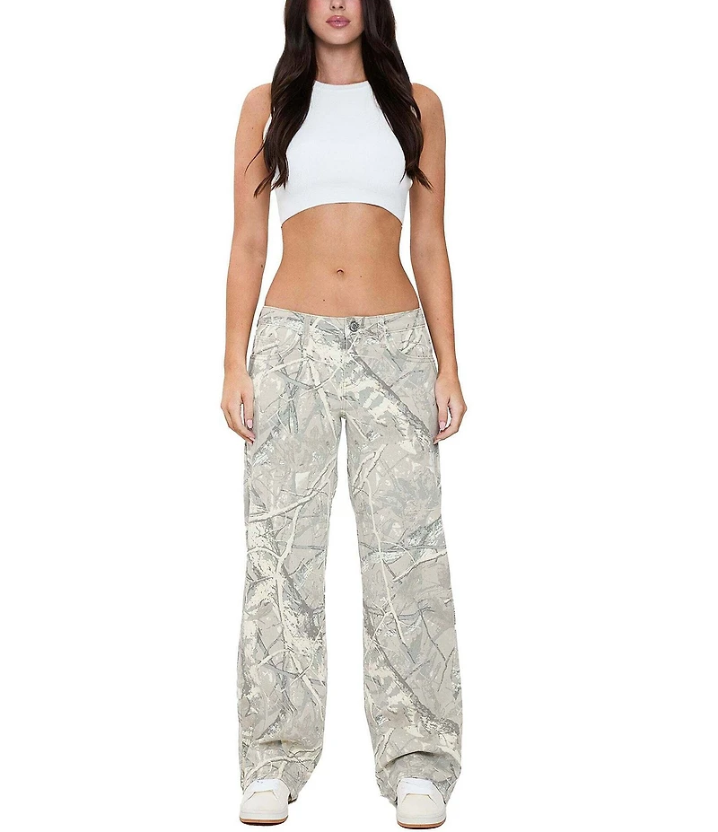 YMI Jeanswear Low Rise Loose Animal Print Pants