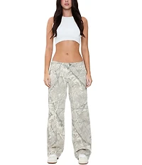YMI Jeanswear Low Rise Loose Animal Print Pants