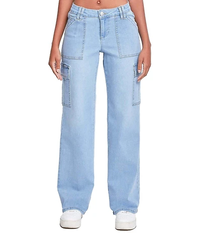 YMI Jeanswear Low Rise Relaxed Cargo Jeans
