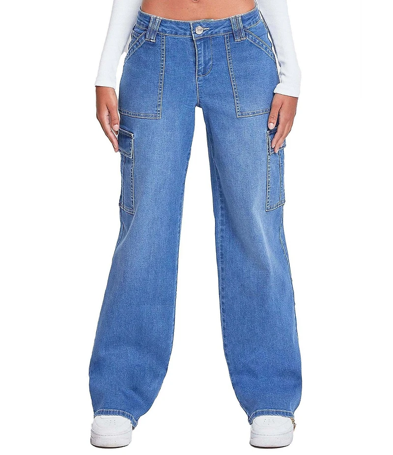 YMI Jeanswear Low Rise Relaxed Cargo Jeans