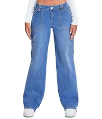 YMI Jeanswear Low Rise Relaxed Cargo Jeans