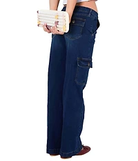 YMI Jeanswear Low Rise Wide Leg Cargo Jeans