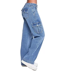 YMI Jeanswear Low Rise Wide Leg Cargo Jeans