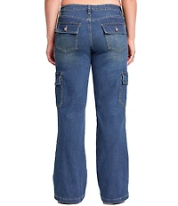 YMI Jeanswear Low Rise Wide Leg Cargo Jeans