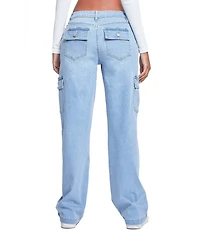 YMI Jeanswear Low Rise Wide Leg Cargo Jeans
