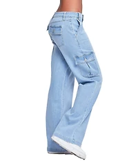 YMI Jeanswear Low Rise Wide Leg Cargo Jeans