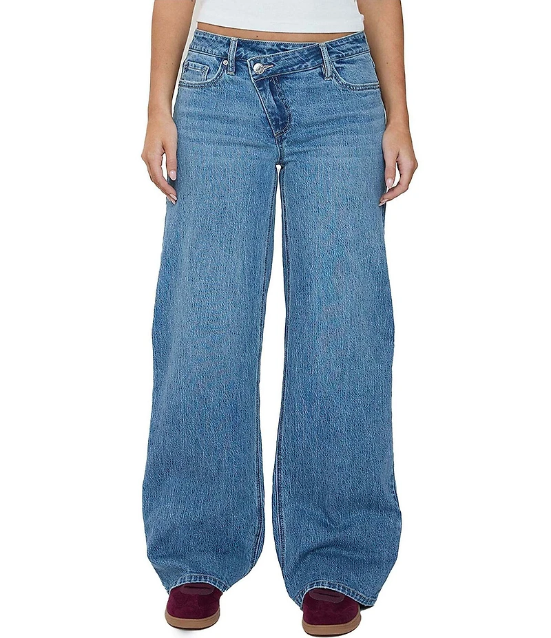 YMI Jeanswear Luxe Bella Asymmetrical Wide Leg Jeans