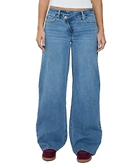 YMI Jeanswear Luxe Bella Asymmetrical Wide Leg Jeans