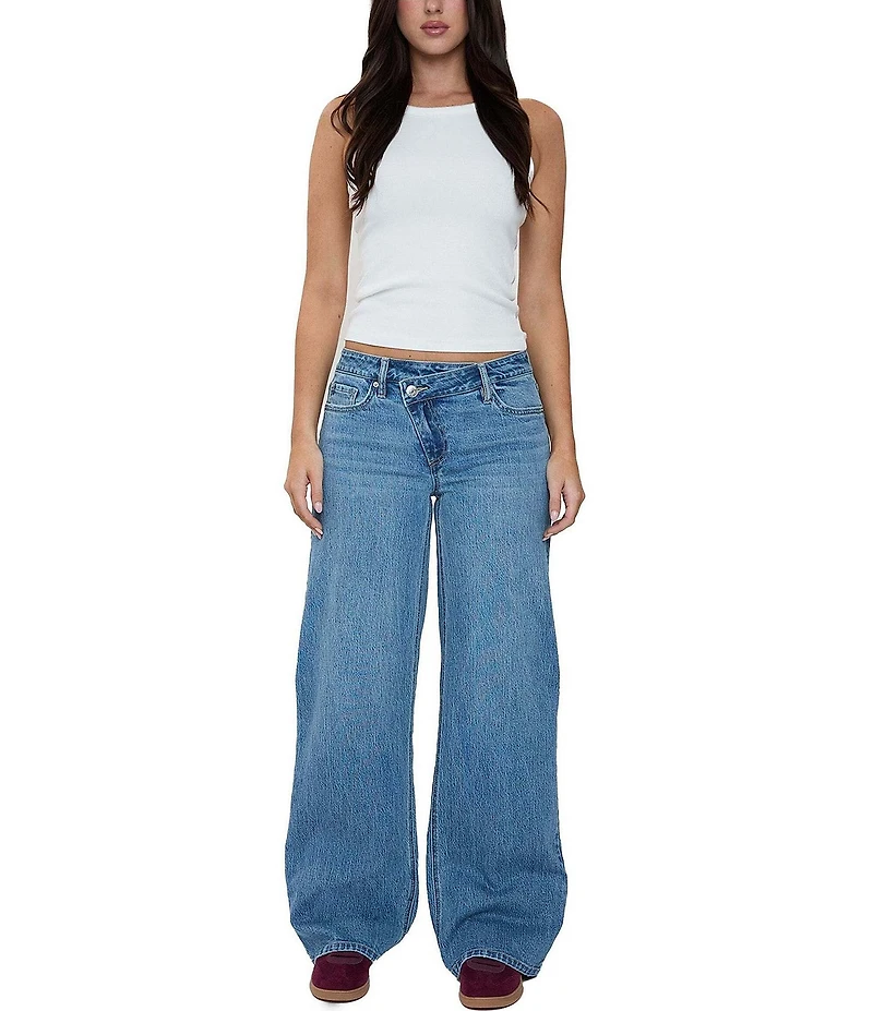 YMI Jeanswear Luxe Bella Asymmetrical Wide Leg Jeans