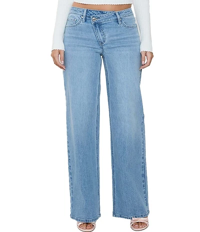YMI Jeanswear Luxe Bella Asymmetrical Wide Leg Jeans