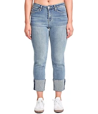 YMI Jeanswear Luxe Dixie High Rise Mega Cuff Straight Jeans