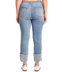 YMI Jeanswear Luxe Dixie High Rise Mega Cuff Straight Jeans
